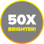 50x brighter!